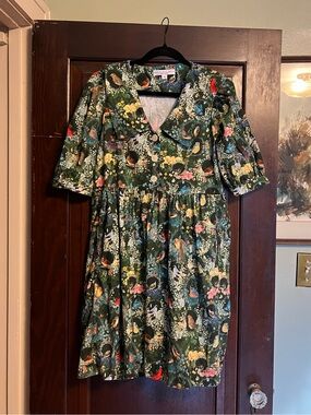 Birds of North America Fieldfare dress in Aviary, size M